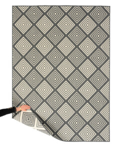 Outdoor rug diamond - Flip Gem grey - overzicht