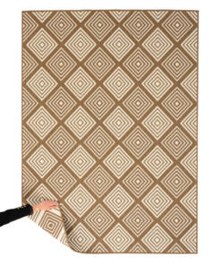 Outdoor rug diamond - Flip Gem light brown - overzicht