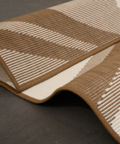 Modern outdoor rug​ - Flip Saturn light brown - close up, thumbnail