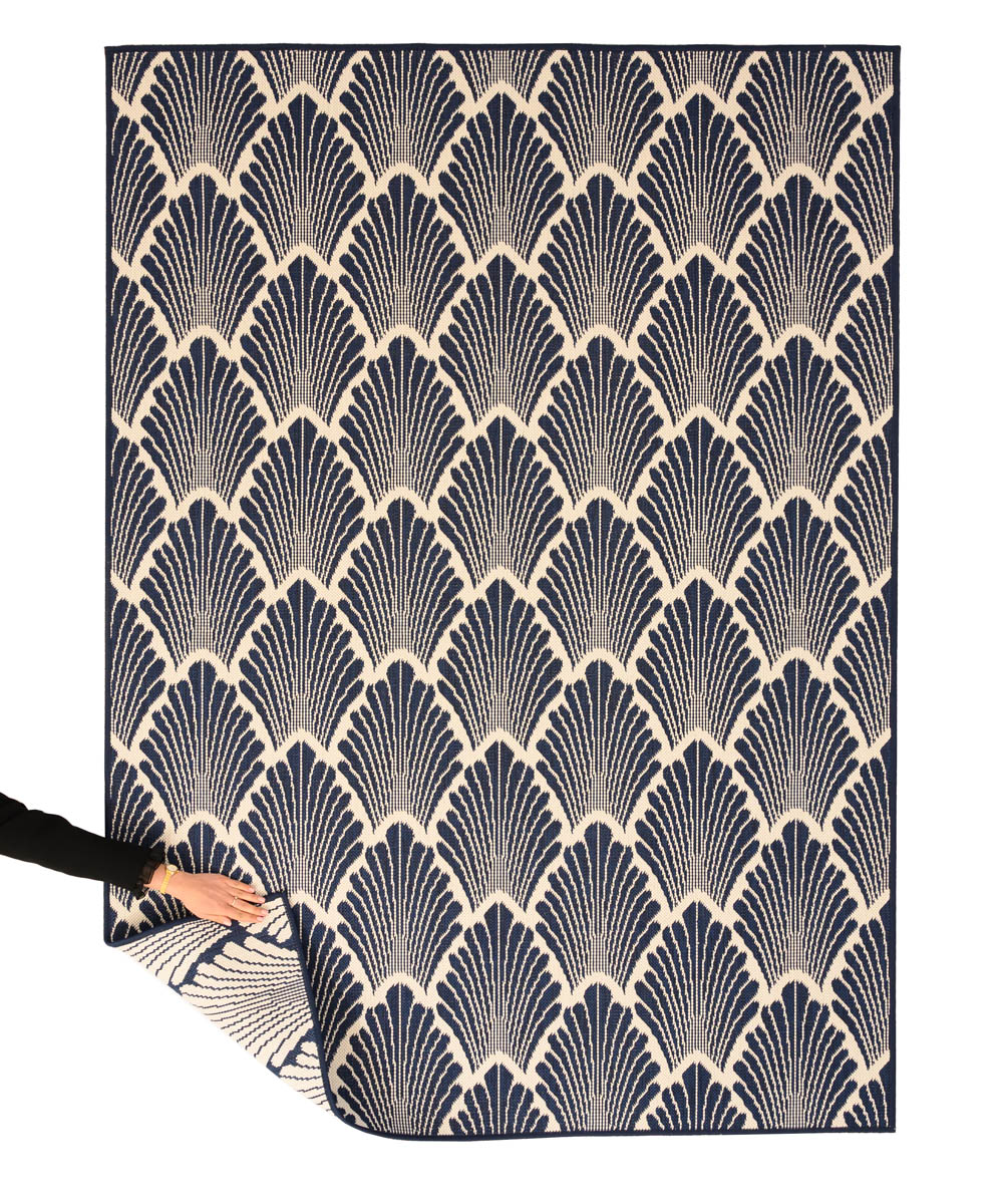 Modern outdoor rug - Flip Scale dark blue - overzicht Modern outdoor rug - Flip Scale dark blue - overzicht