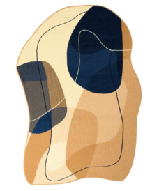 Organic shaped rug - Ease Stone blue - overzicht, thumbnail