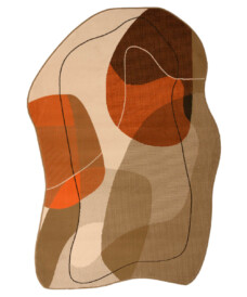 Organic shaped rug - Ease Stone terra - overzicht, thumbnail