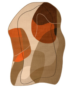 Organic shaped rug - Ease Stone terra - overzicht