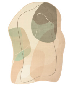 Organic shaped rug - Ease Stone soft green - overzicht