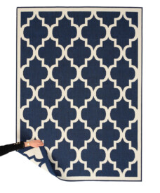Retro outdoor rug​ - Flip Lucky dark blue - overzicht, thumbnail