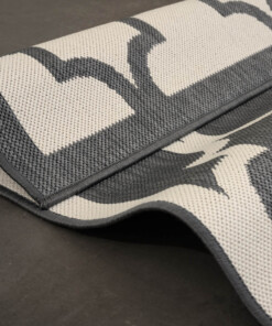 Retro outdoor rug - Flip Lucky grey - close up, thumbnail Retro outdoor rug - Flip Lucky grey - close up, thumbnail