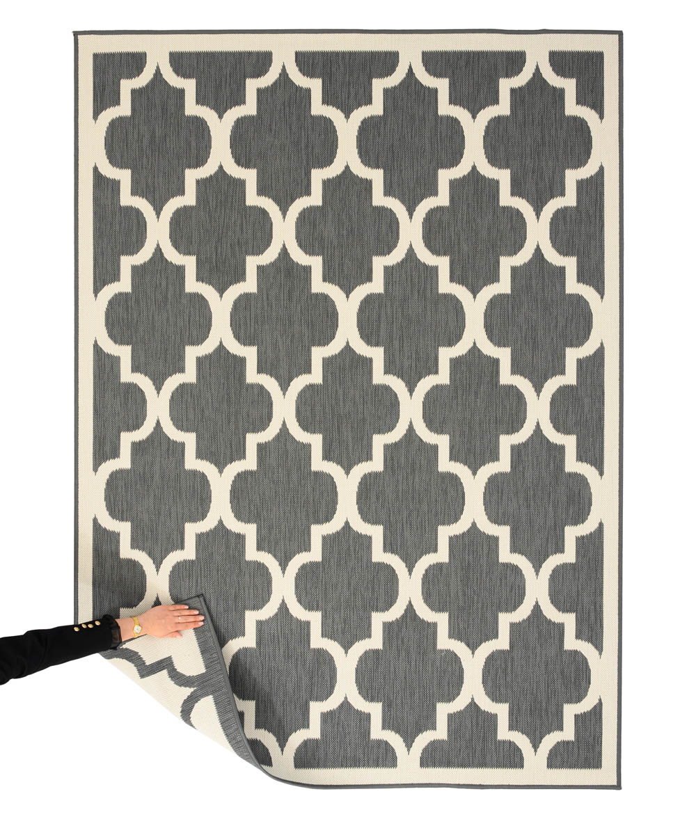 Retro outdoor rug - Flip Lucky grey - overzicht Retro outdoor rug - Flip Lucky grey - overzicht