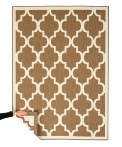 Retro outdoor rug​ - Flip Lucky light brown - overzicht