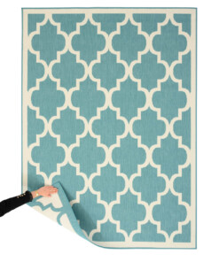Retro outdoor rug​ - Flip Lucky turquoise - overzicht
