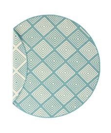 Round outdoor rug diamond - Flip Gem turquoise - overzicht, thumbnail