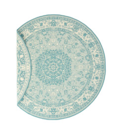 Vintage outdoor rug​ round - Flip Agnes turquoise - overzicht, thumbnail