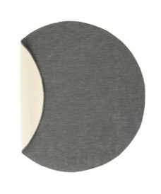 Plain outdoor rug round - Flip grey - overzicht, thumbnail