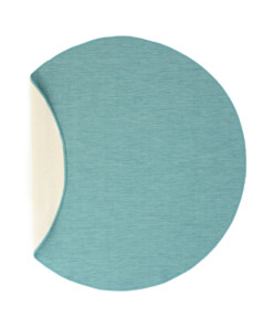 Plain outdoor rug round - Flip turquoise - overzicht