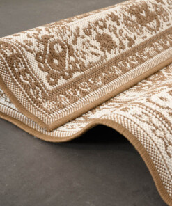 Outdoor rug vintage - Flip Agnes light brown - close up, thumbnail