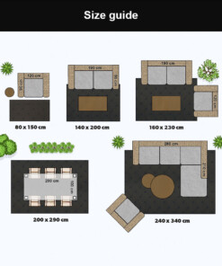 Size guide outdoors rectangle – UK, thumbnail