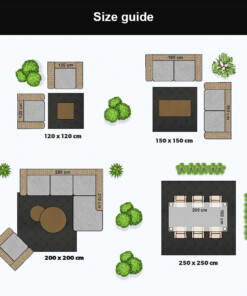 Size guide outdoors square – UK, thumbnail