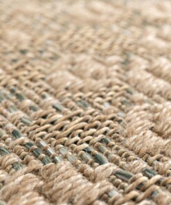 Outdoor rug diamond - Corde Trellis natural/green