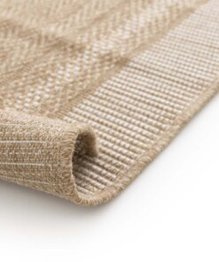 Outdoor rug diamond - Corde Cadre natural/white