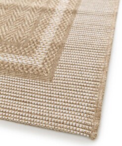 Outdoor rug diamond - Corde Cadre natural/white