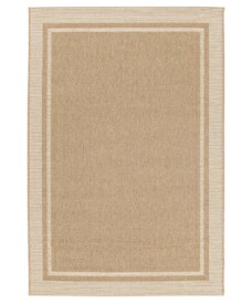 Outdoor rug diamond - Corde Cadre natural/white - overzicht, thumbnail
