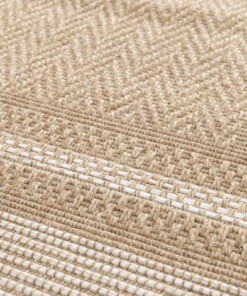 Outdoor rug diamond - Corde Cadre natural/white