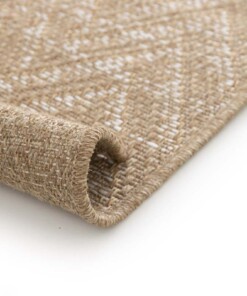 Zig zag outdoor rug - Corde Chevron natural/white