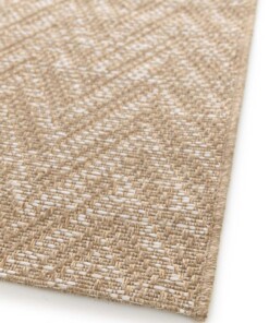 Zig zag outdoor rug - Corde Chevron natural/white