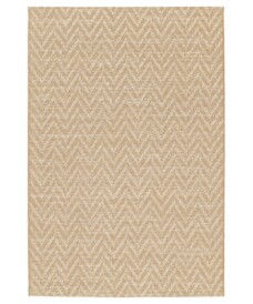 Zig zag outdoor rug - Corde Chevron natural/white - overzicht, thumbnail