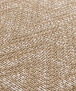 Zig zag outdoor rug - Corde Chevron natural/white