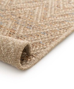 Zig zag outdoor rug - Corde Chevron natural/sunset