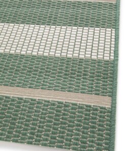 Striped outdoor rug - Verdance Cadence green