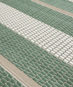 Striped outdoor rug - Verdance Cadence green