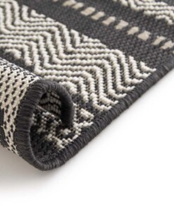 Striped outdoor rug - Verdance Cadence black