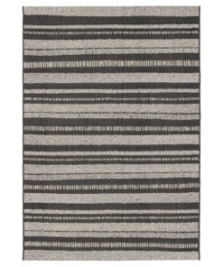 Striped outdoor rug - Verdance Cadence black - overzicht