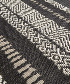 Striped outdoor rug - Verdance Cadence black