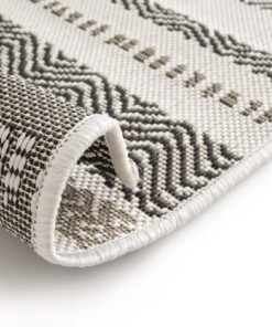 Striped outdoor rug - Verdance Cadence white/black
