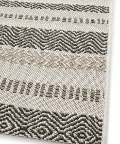 Striped outdoor rug - Verdance Cadence white/black