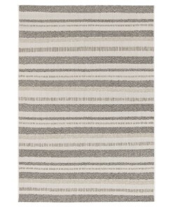 Striped outdoor rug - Verdance Cadence white/black - overzicht