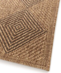 Outdoor rug diamond - Twill Parquet brown/black