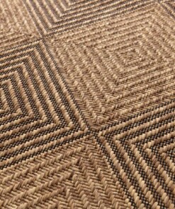 Outdoor rug diamond - Twill Parquet brown/black