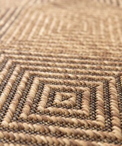 Outdoor rug diamond - Twill Parquet brown/black