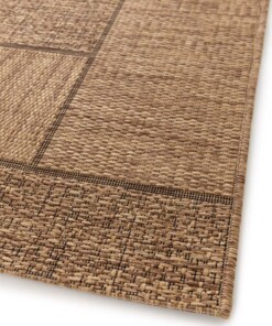 Checkered outdoor rug - Twill Patch brown