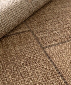 Checkered outdoor rug - Twill Patch brown