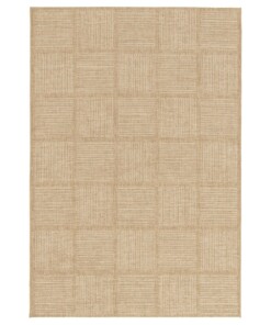 Checkered outdoor rug - Twill Tile beige/white - overzicht