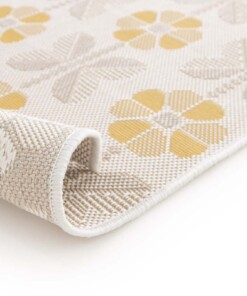 Outdoor rug flowers - Amber Marigold beige/yellow