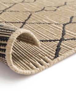 Berber outdoor rug - Bask Taza beige/black