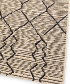 Berber outdoor rug - Bask Taza beige/black