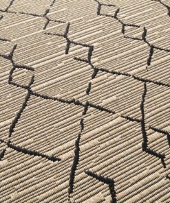 Berber outdoor rug - Bask Taza beige/black