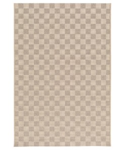 Outdoor rug​ - Bask Check beige/sand color - overzicht