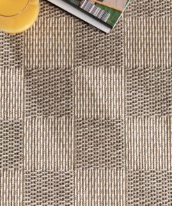 Outdoor rug - Bask Check beige/sand color Outdoor rug - Bask Check beige/sand color